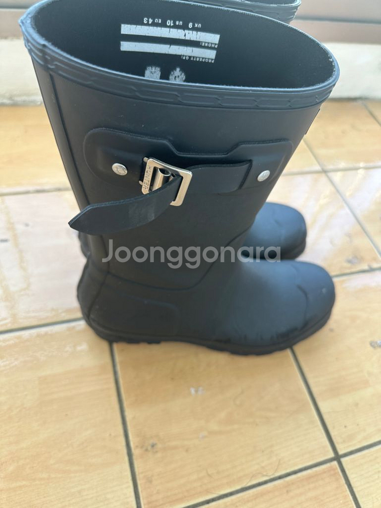 헌터 장화 레인부츠 280 오리지날 숏 레인부츠 블랙--4