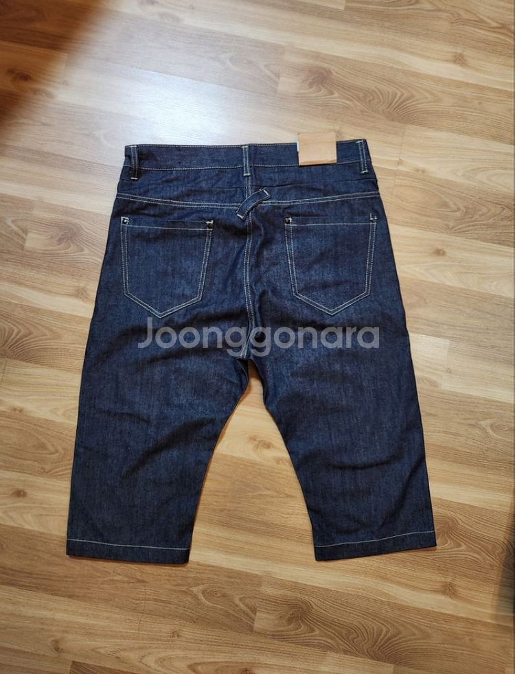 35~36.(새제품) 진청 배기핏 반바지--2