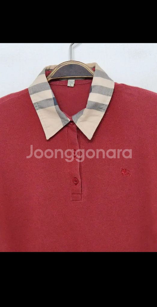 (L) 버버리 반팔 카라티 단색 PK 티셔츠 매장판--1