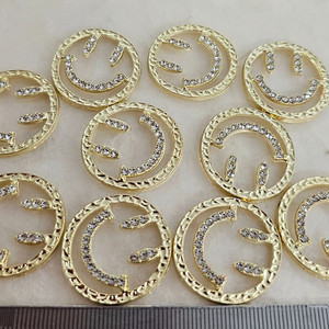 금속 골드테 스마일 10개 일괄