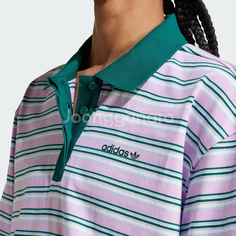 아디다스 80S 스트라이프 폴로 셔츠 (블리스 라일락S--3