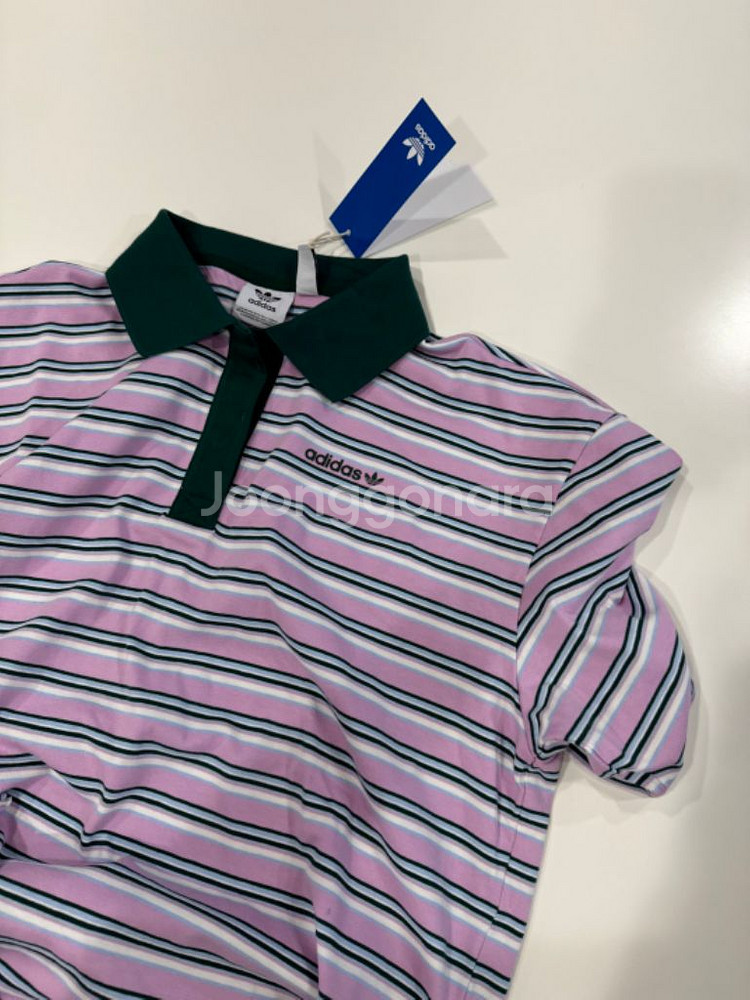 아디다스 80S 스트라이프 폴로 셔츠 (블리스 라일락S--4