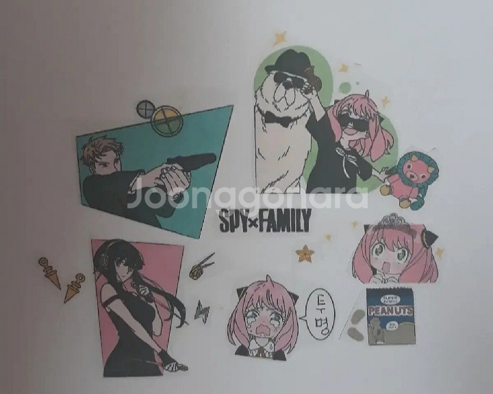 일괄 처분) 스파이 패밀리 인스 투명 애니 스티커--3