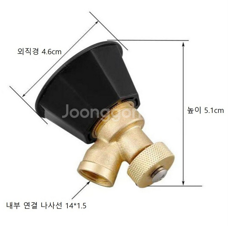 흑선풍고압노즐 농업용 범용 고압 분무기 1+1--6