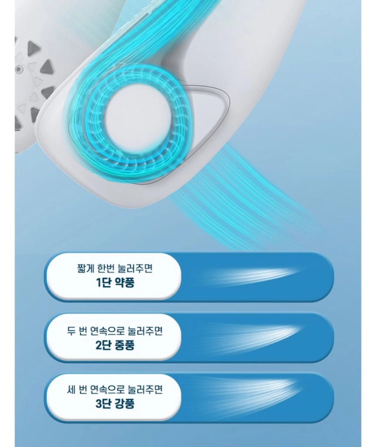 새상품 서라운드넥밴드 선풍기 휴대용 목풍기 이미지