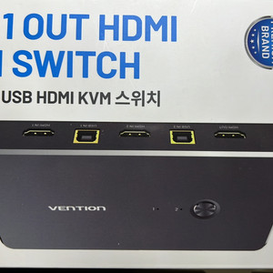 벤션 2대1 HDMI KVM 스위치 미사용 새제품