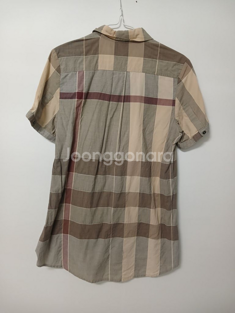 명품 여성 버버리 반팔 롱 체크셔츠 (스판95)--9