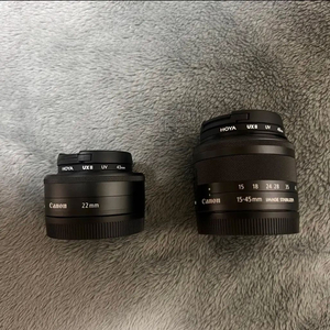 캐논 22mm, 15-45mm 카메라 렌즈