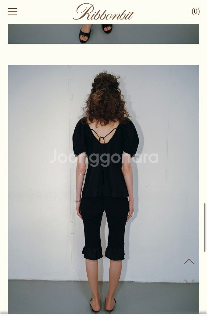 Sally Puff Blouse - Black--1