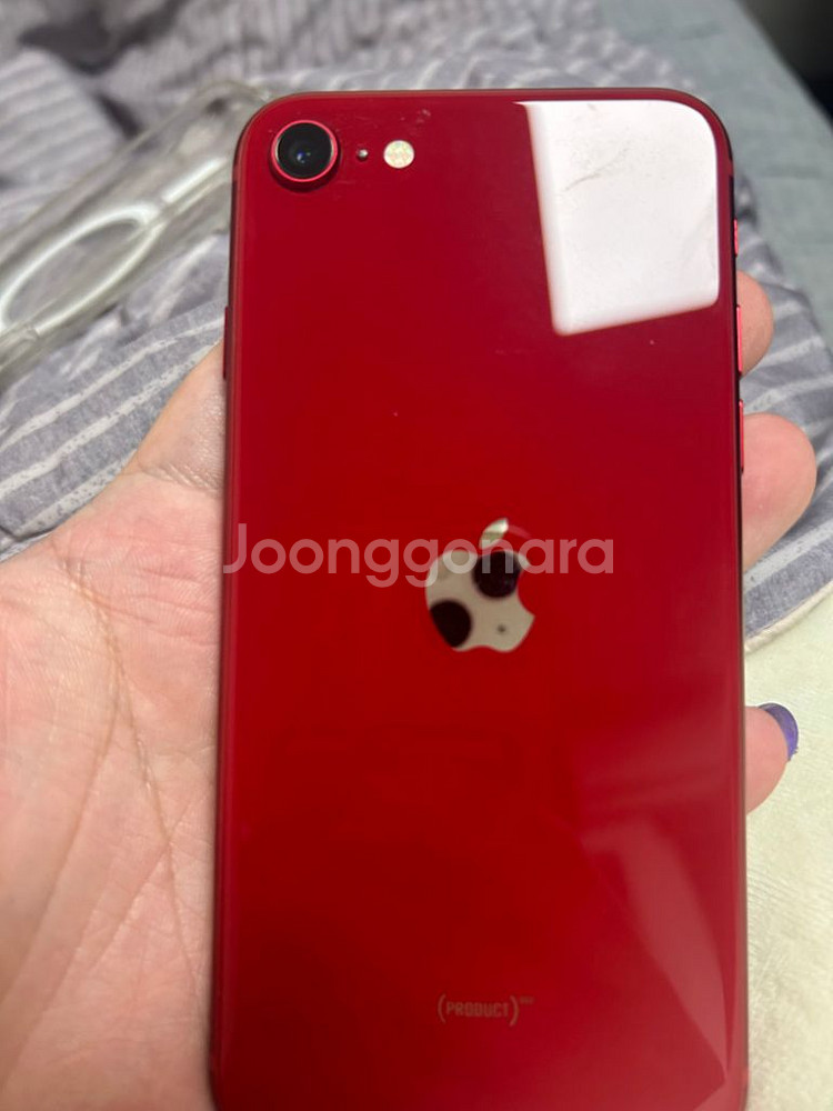아이폰se3 128gb 레드 배터리효율99 팝니다--3