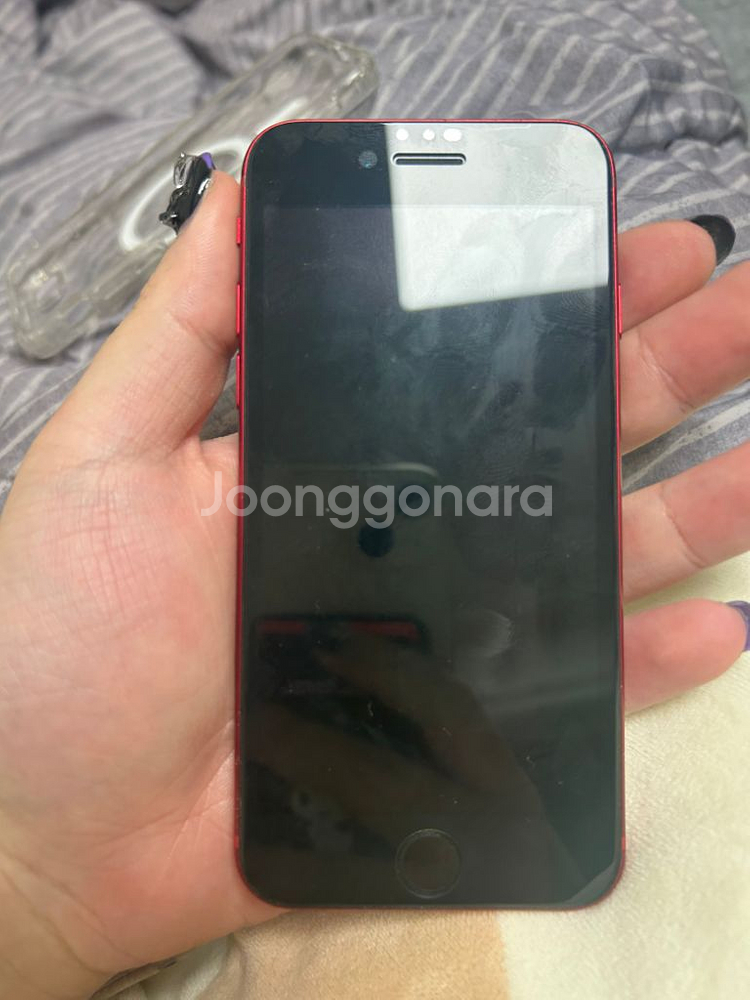 아이폰se3 128gb 레드 배터리효율99 팝니다--4