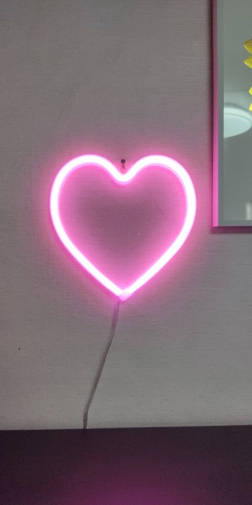 LED 하트 네온 조명 인테리어