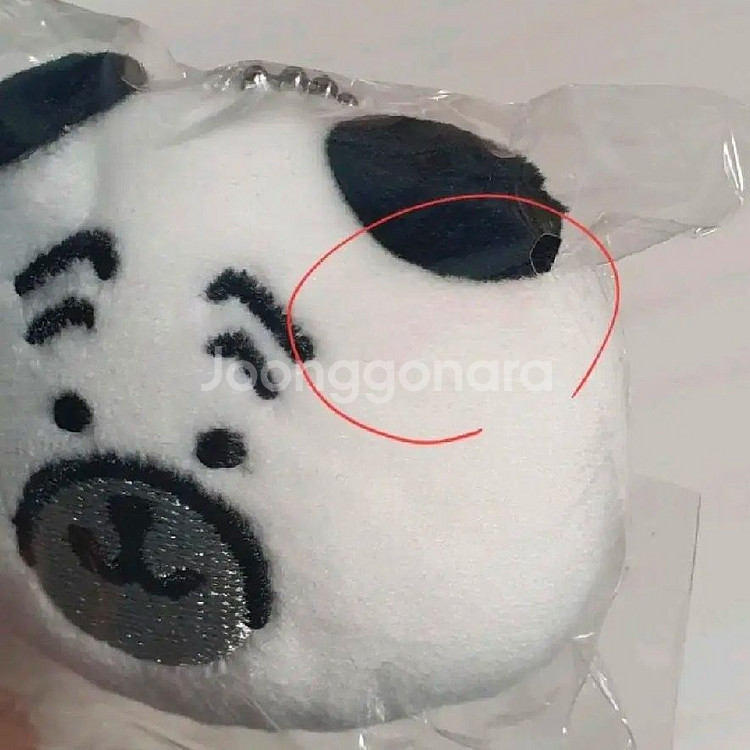 나가노 오카오 기본 삐뚤곰 농담곰 얼굴파우치키링 퍼그상--1