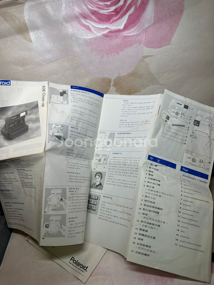 빈티지 폴라로이드 636 클로즈업,카메라박스,한글설명서--5