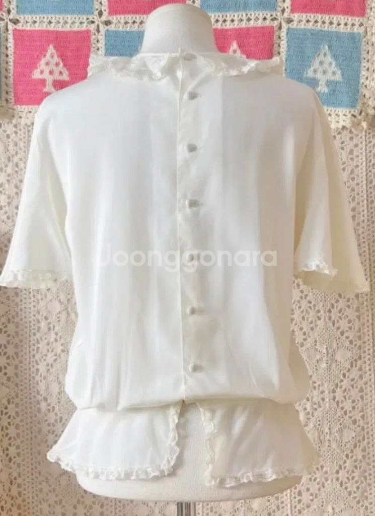 리즈리사깔 양산형지뢰계 달천깔 로리타 리본 블라우스--2