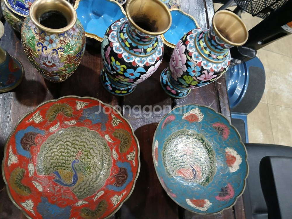 엔틱 황동칠보작품들--3