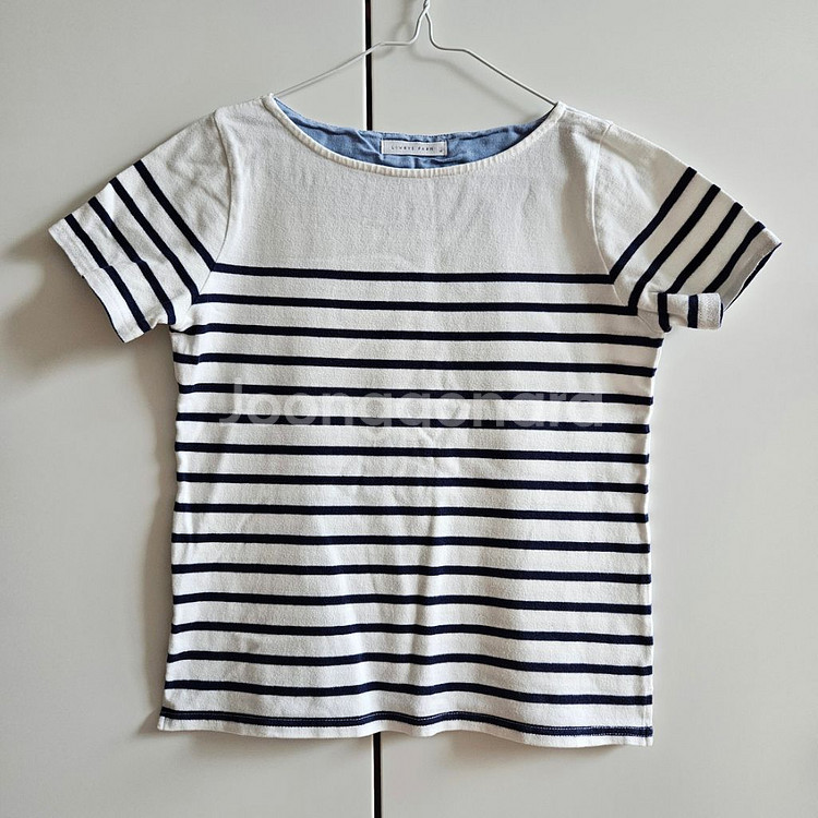 lowrys farm 로리즈팜 단가라 반팔 티셔츠--0