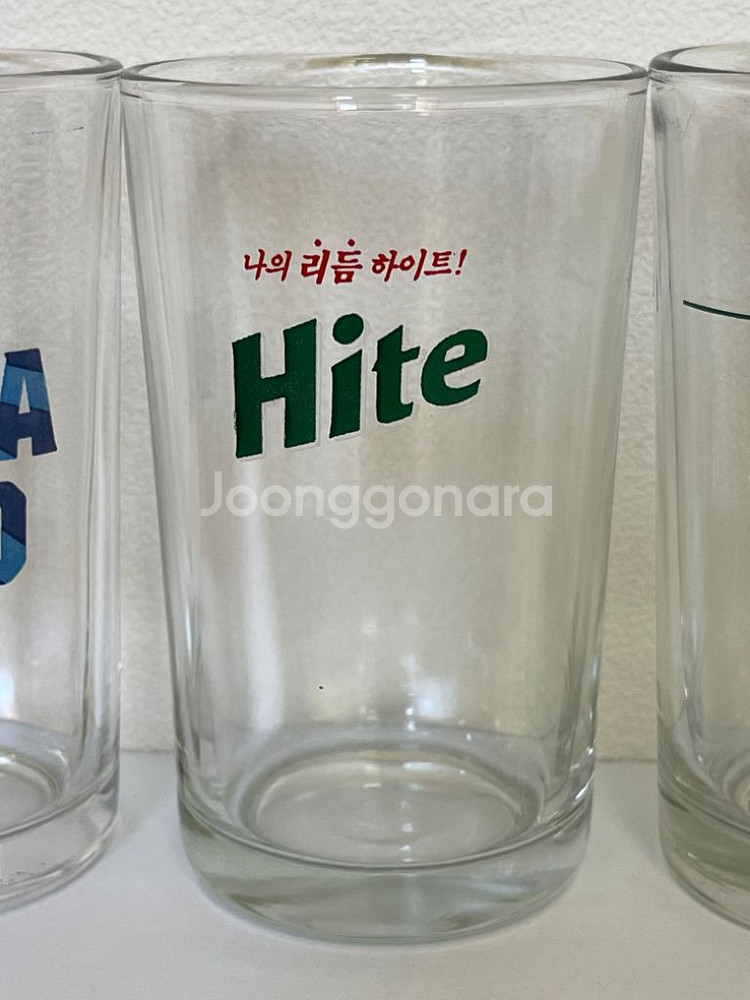 하이트 한맥 카스 맥주잔 4종--2