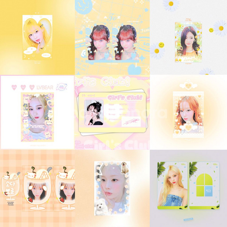 3배!!)에스파 비공굿 랜박 랜덤박스 판스 스티커 포카--5