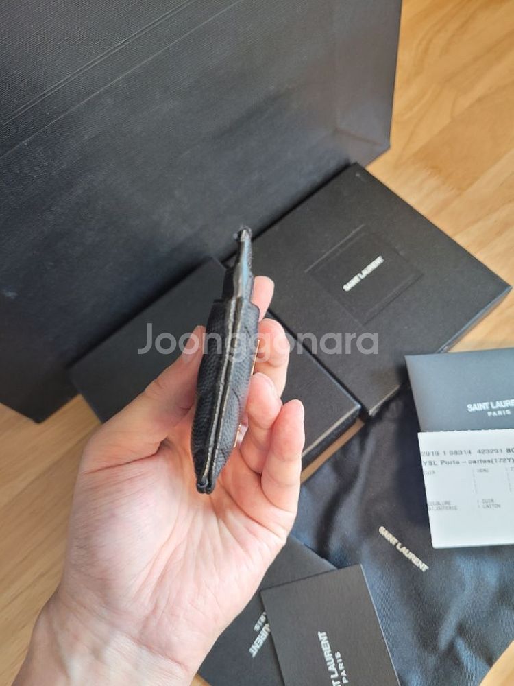 [정품]입생로랑 카드지갑 금장--3