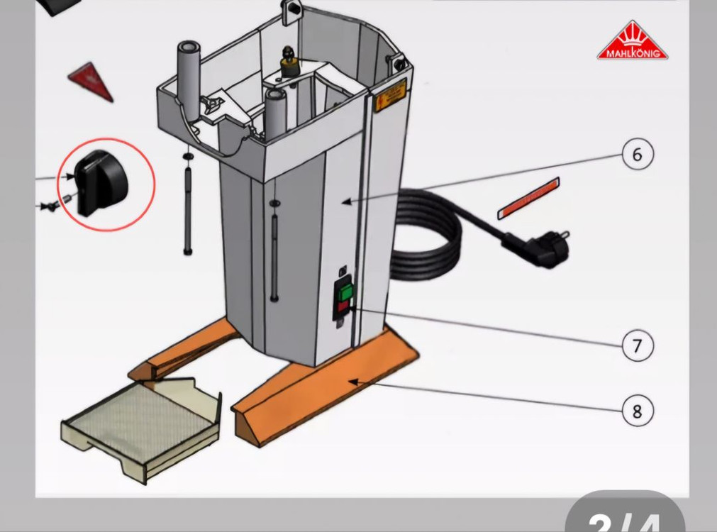 말코닉 커피그라인더 K32S 분쇄도 조절 노브커버 이미지