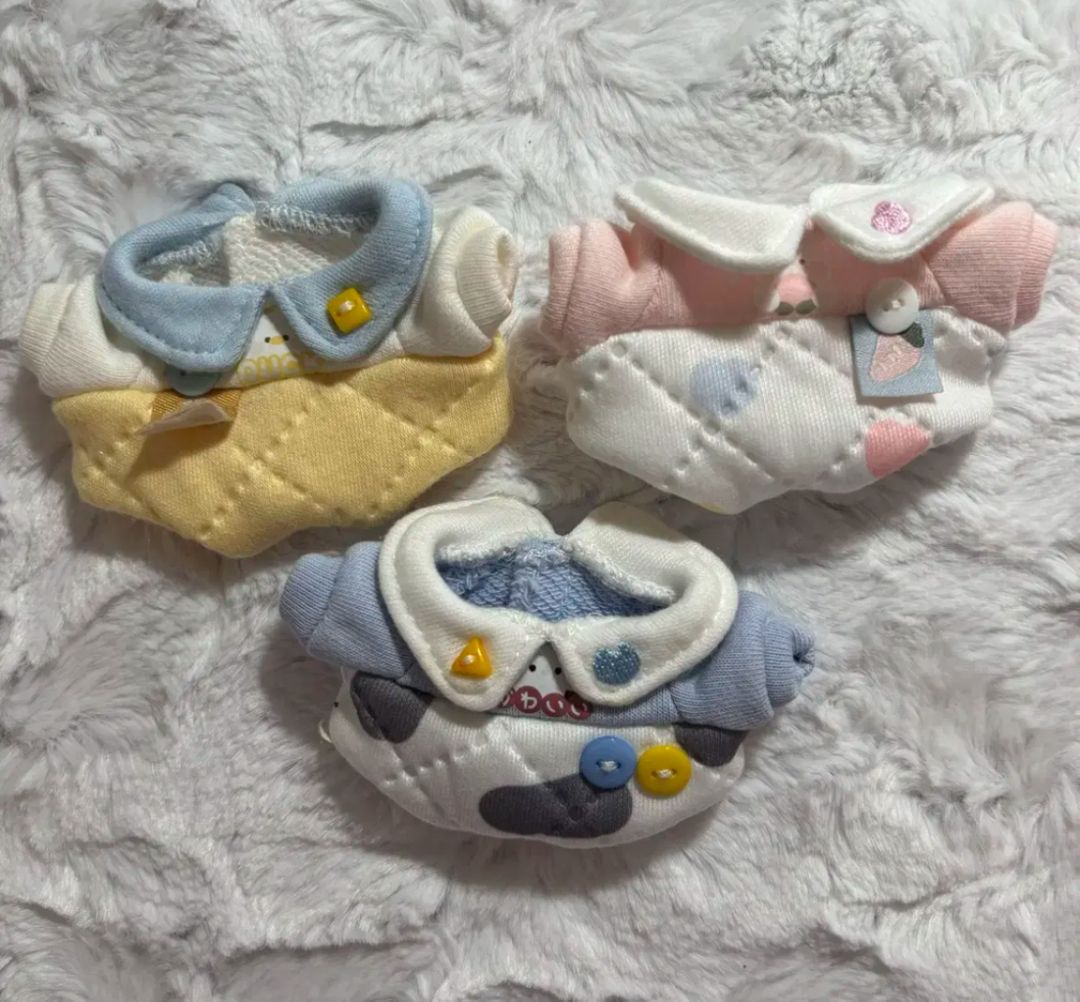 이끼띵 10cm 솜인형 옷 솜솜옷장터 핑크,옐로우,블루