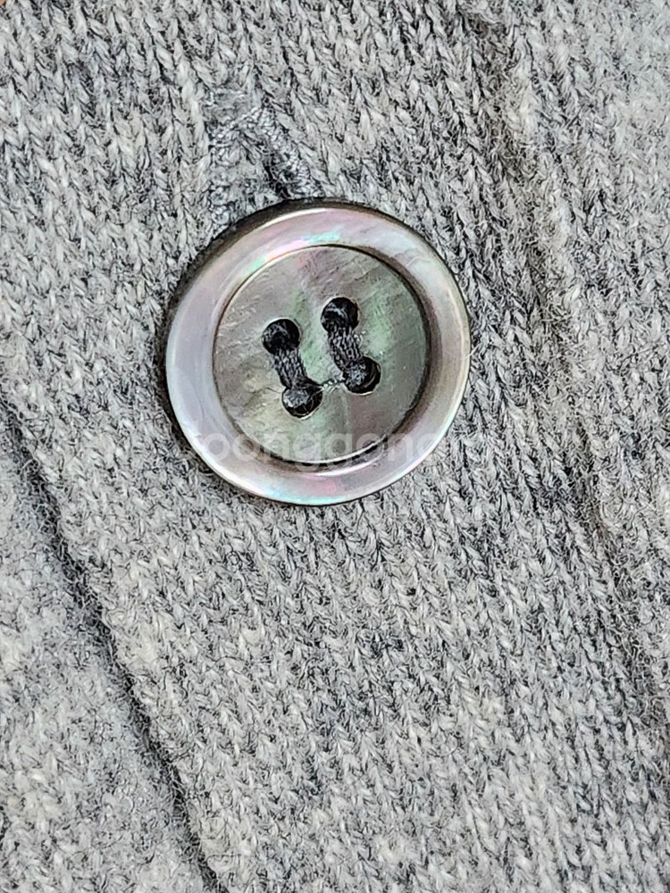 [M] 꼼데가르송 그레이 화이트와펜 남성 가디건--3