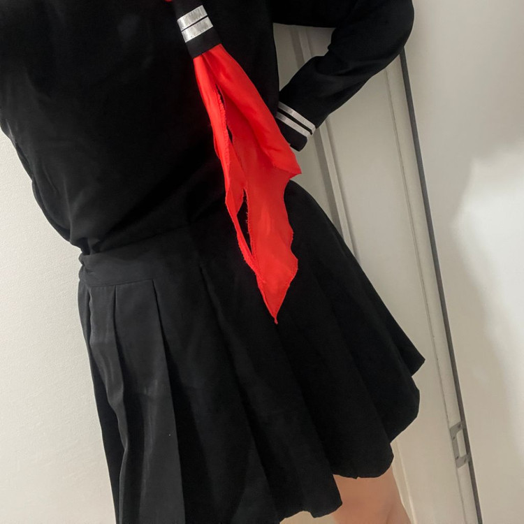 일본교복대여 검정 세라복 춘추복(m사이즈 상하의세트) 이미지