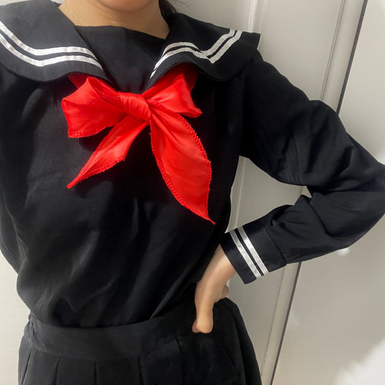일본교복대여 검정 세라복 춘추복(m사이즈 상하의세트) 이미지