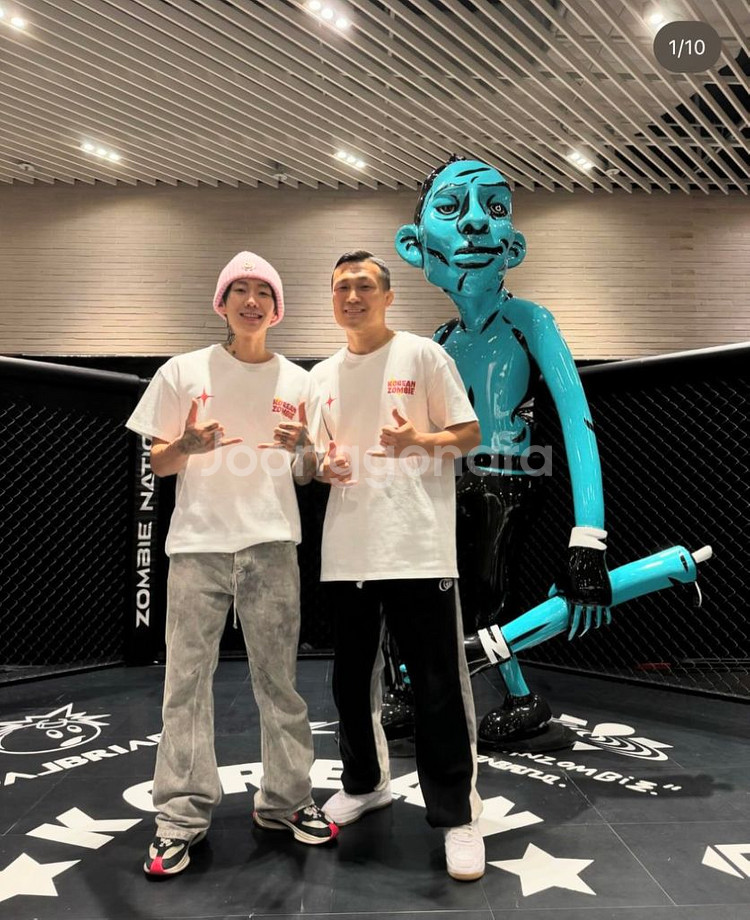 코리안좀비X기안84 티셔츠 : M--1