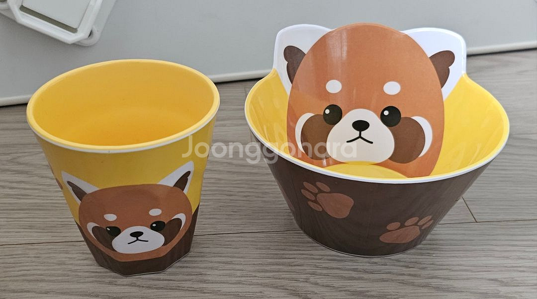 에버랜드 래서판다 팝콘통 인형 쿠션 담요 머그컵 그릇--7
