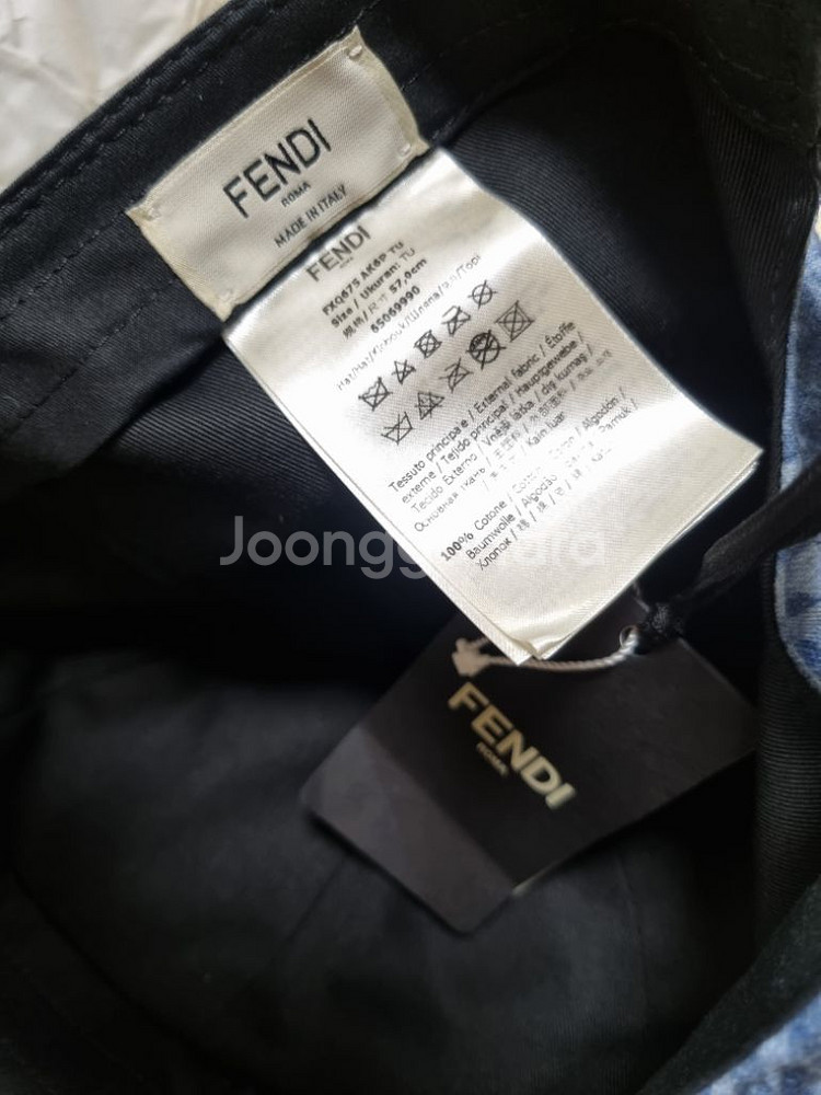 펜디 볼캡 모자 데님 청 모자 완전새것--6