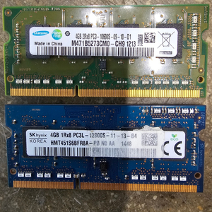 노트북 DDR3 램/메모리 4기가 2개 일괄 무료배송