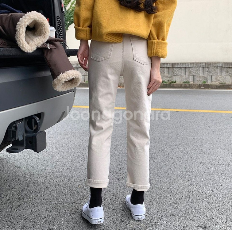 내츄럴 코튼 일자 팬츠 S 판매--1