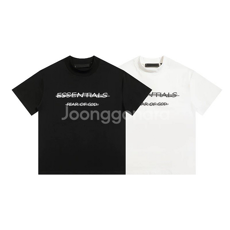 에센셜 반팔티 블랙 화이트--4