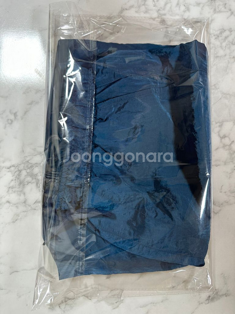 메탈 블루네이비 나일론쇼츠 L 새제품*--4