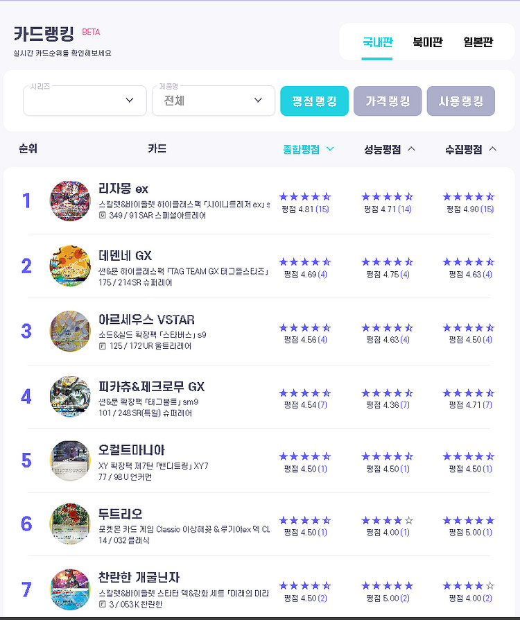 포켓몬 카드 피카츄&제크로무 중고나라 하나뿐인 카드--3