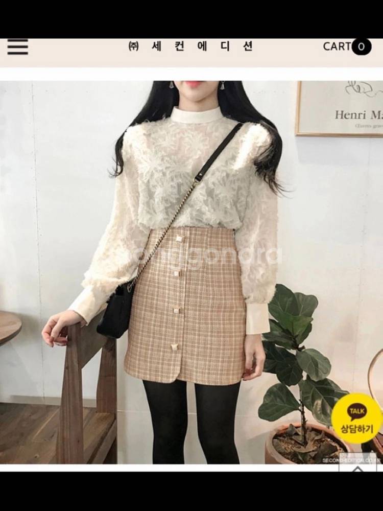세컨에디션 블라우스--1