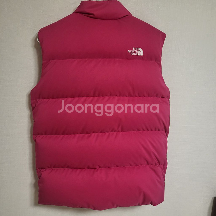 무배)노스페이스 핫핑크 패딩 조끼 160--1