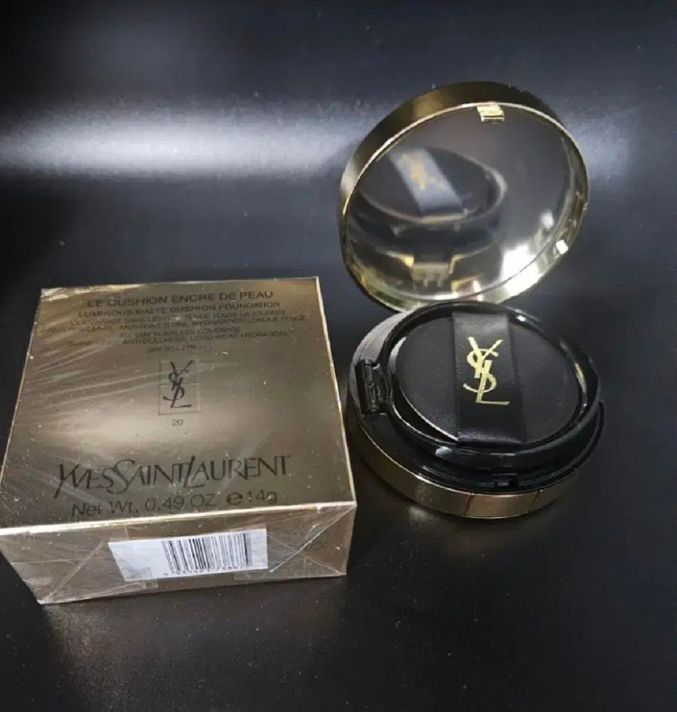 생로랑 엉크르드뽀쿠션 루미너스 매트 레드벨벳 본품--2