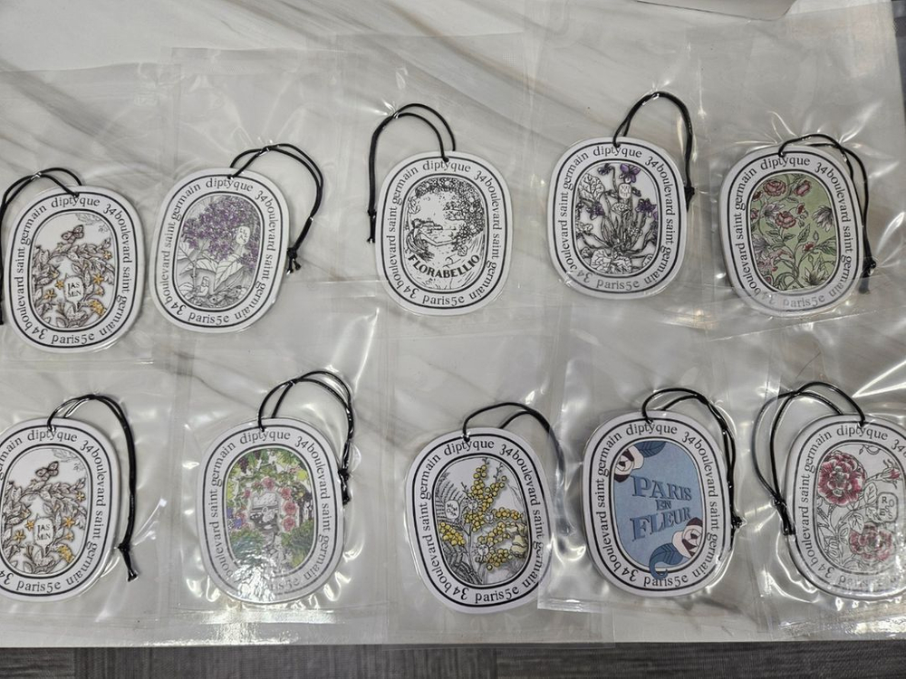 차량용 방향제 종이방향제 딥디크 실내용방향제 10개세트--2