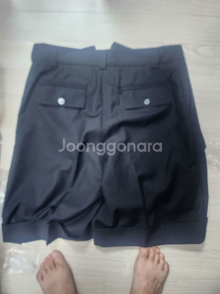 일꼬르소 정품 버뮤다핏 반바지 블랙 32-34사--3