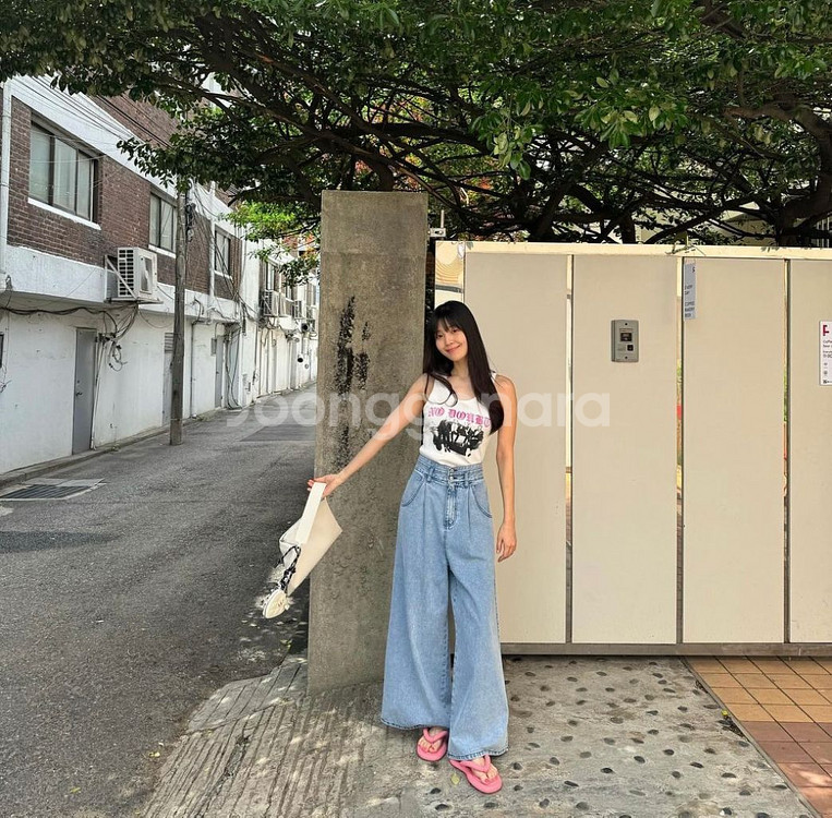 올라이츠 바비데님 연청 M 새제품--1