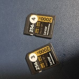 렉사 256gb 2000x v90메모리 2개 판매합니다