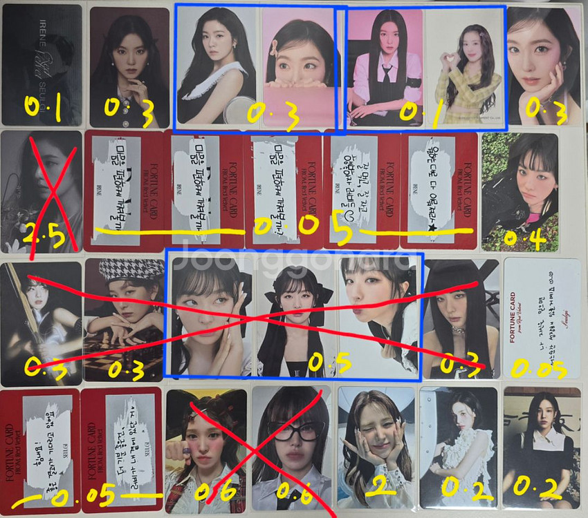 레드벨벳 포카 포토카드 아이린 조이 슬기 예리 웬디--0