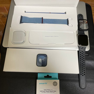 애플워치 9 45mm 실버 gps /애케플 포함