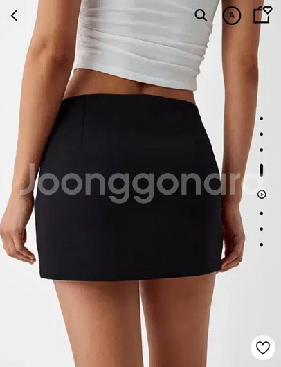새상품) 버쉬카 테일러드 치마바지 블랙 L 30--2