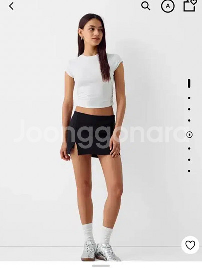 새상품) 버쉬카 테일러드 치마바지 블랙 L 30--0