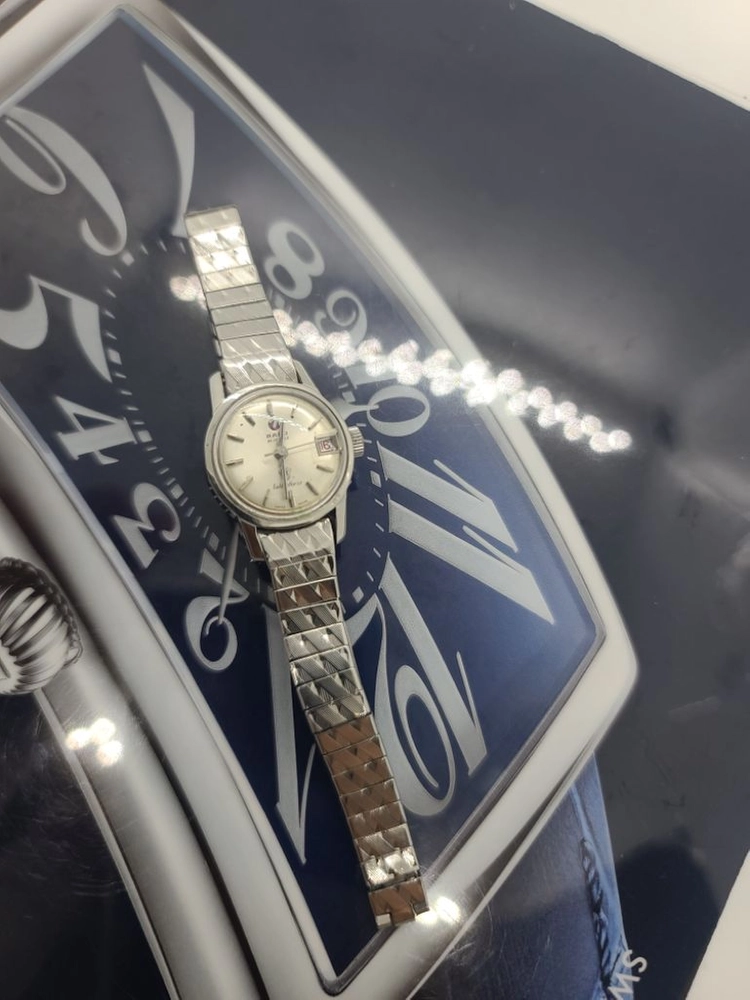 빈티지 RADO 여성용 자동 메탈 시계/SWISS 이미지