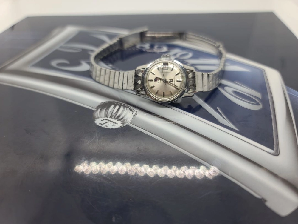 빈티지 RADO 여성용 자동 메탈 시계/SWISS 이미지